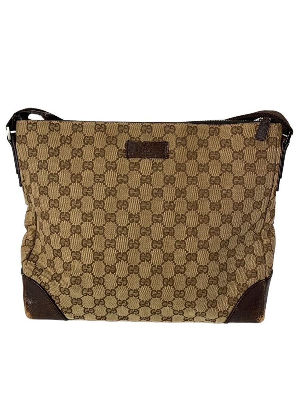 Gucci Shoulder Bag GG Canvas Khaki Green All over